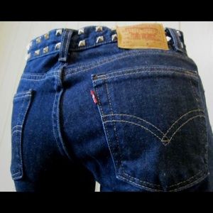 💙RARE! Vintage LEVIS 514 STUDDED Flare Leg Jeans made in USA!